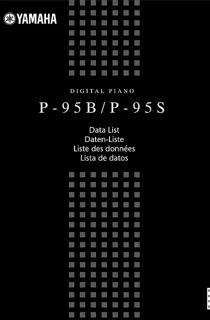 yamaha雅马哈P-95B_P-95S Data List
